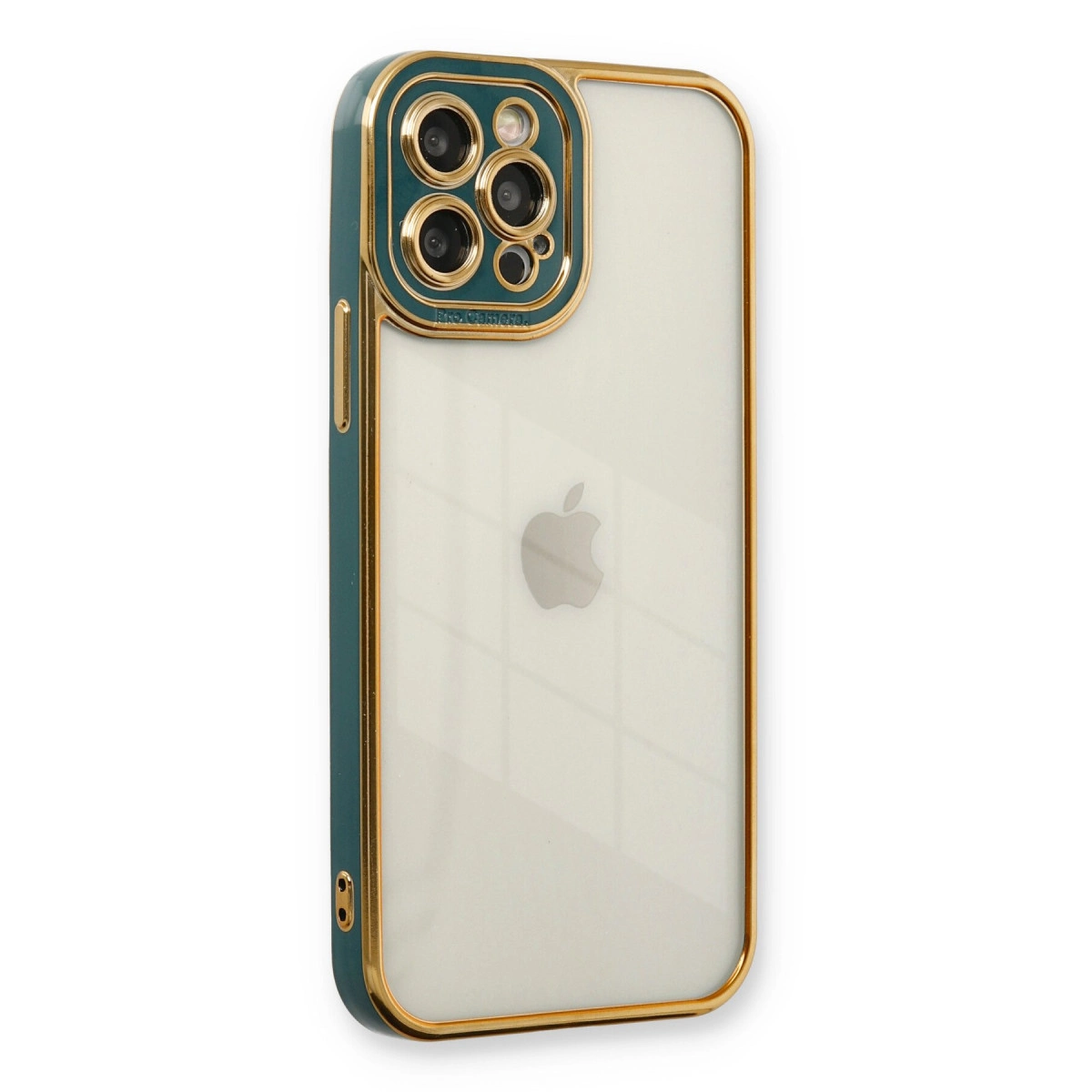 İphone 12 Pro Kılıf Liva Lens Silikon - Yeşil