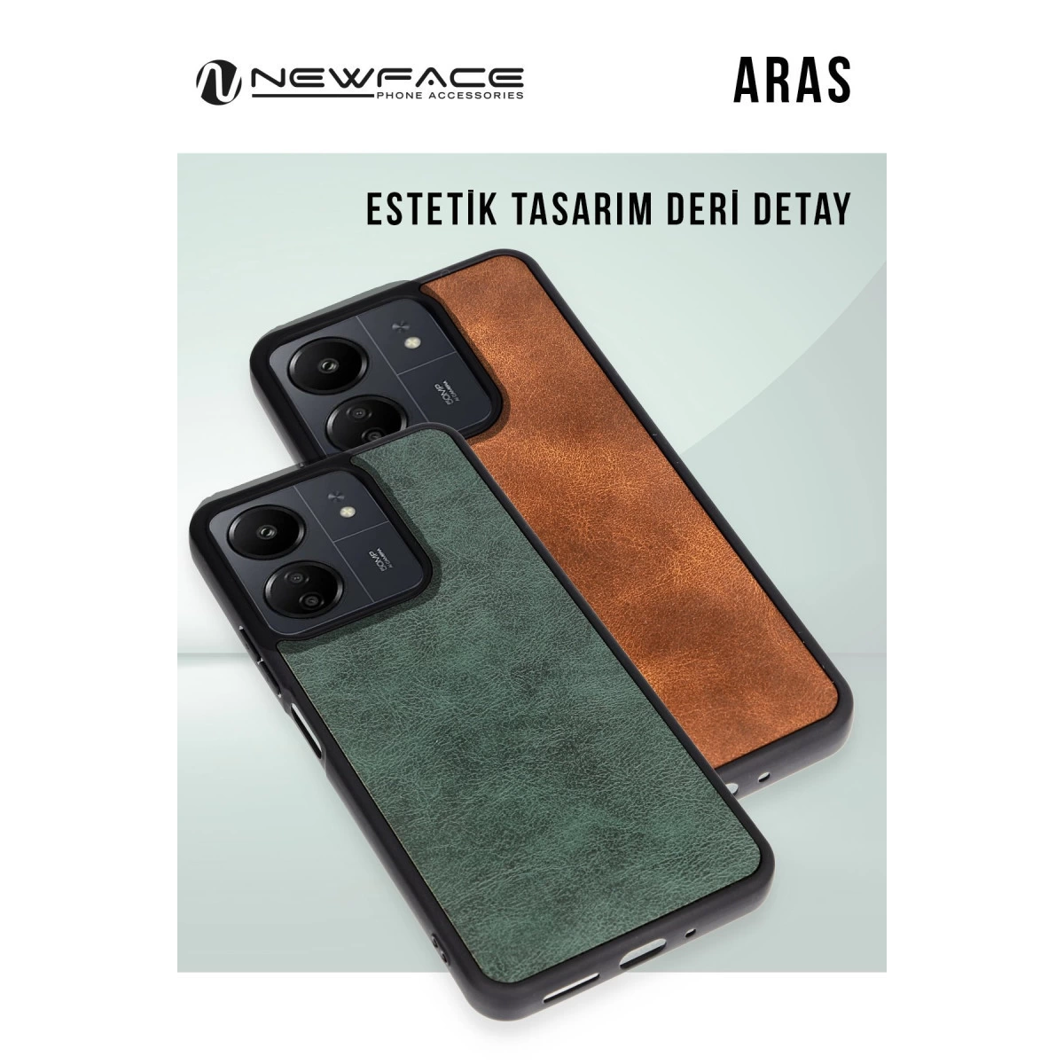 Realme Note 50 4g Kılıf Aras Deri Kapak - Taba