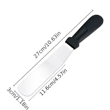 Paslanmaz Çelik L Tipi Pastacı Spatulası – Krema Düzeltme Ve Pasta Şekillendirme Bıçağı