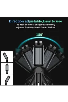 Led Işık Tavan Aydınlatmalı 66w 4’1 Çift Kablolu Hızlı Şarj 3.4a Araç İçi Çakmaklık Şarj Aleti