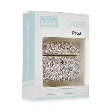 Airpods Pro 2 (2.nesil) Luz Taşlı Kılıf - Pembe