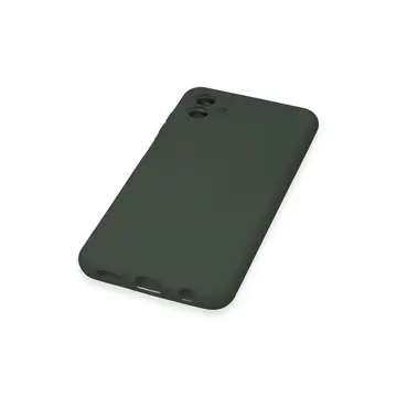 Samsung Galaxy A04e Kılıf Nano İçi Kadife Silikon - Koyu Yeşil