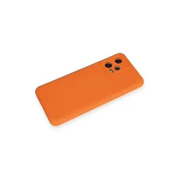Xiaomi Redmi Note 12 5g Kılıf Nano İçi Kadife Silikon - Turuncu