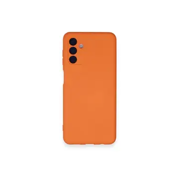 Samsung Galaxy A14 4g Kılıf Nano İçi Kadife Silikon - Turuncu