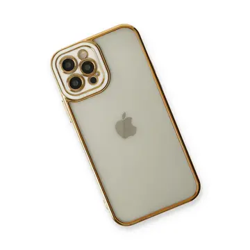 İphone 12 Pro Kılıf Liva Lens Silikon - Beyaz