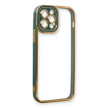 İphone 12 Pro Kılıf Liva Lens Silikon - Yeşil