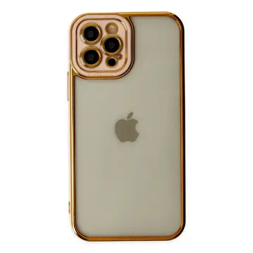 İphone 12 Pro Kılıf Liva Lens Silikon - Rose