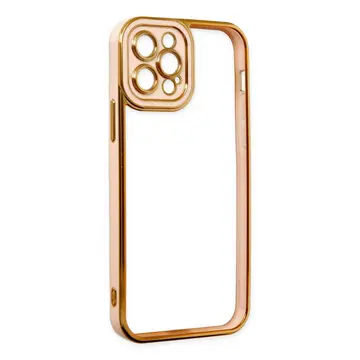 İphone 12 Pro Kılıf Liva Lens Silikon - Rose