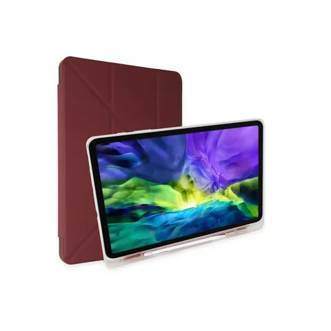 Samsung Galaxy P610 Tab S6 Lite 10.4 Kılıf Kalemlikli Mars Tablet Kılıfı - Mürdüm