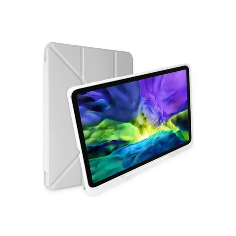 Samsung Galaxy P610 Tab S6 Lite 10.4 Kılıf Kalemlikli Mars Tablet Kılıfı - Gri