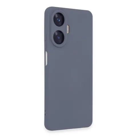 Realme C55 Kılıf Nano İçi Kadife Silikon - Gri